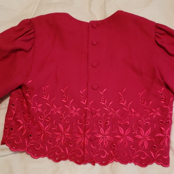 Hot pink vintage crop top - Picture 3 of 5